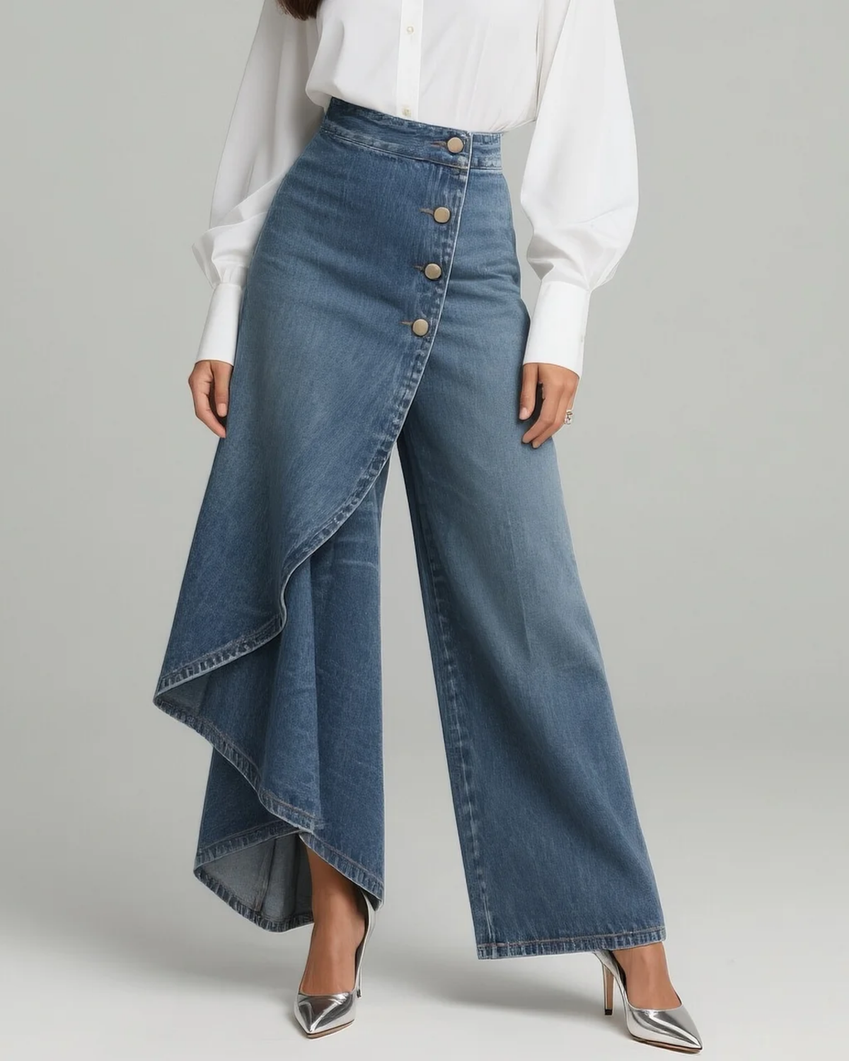 Audrey | Denim Wrap Pants