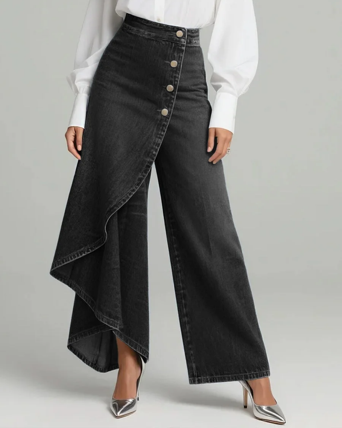 Audrey | Denim Wrap Pants