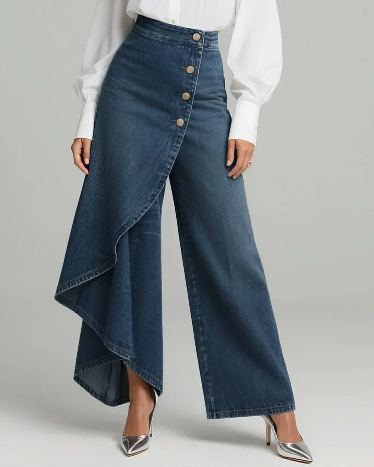 Audrey | Denim Wrap Pants