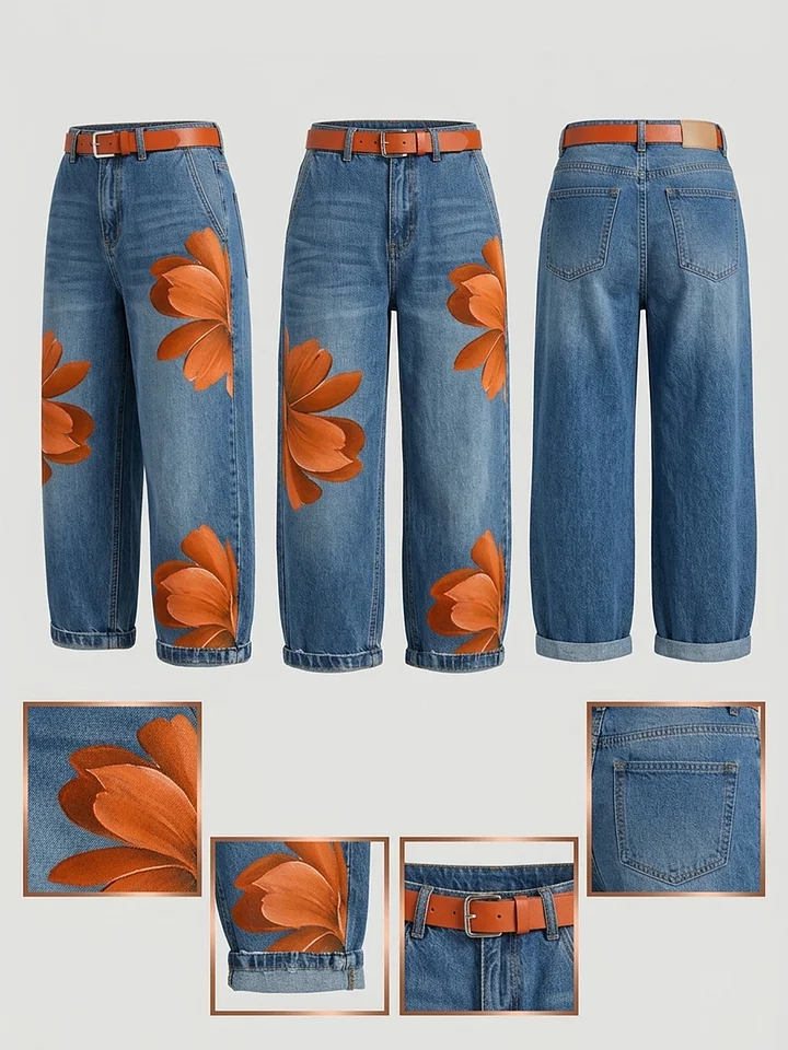 Odette | Longline Shirt and Wide Leg Jeans Set