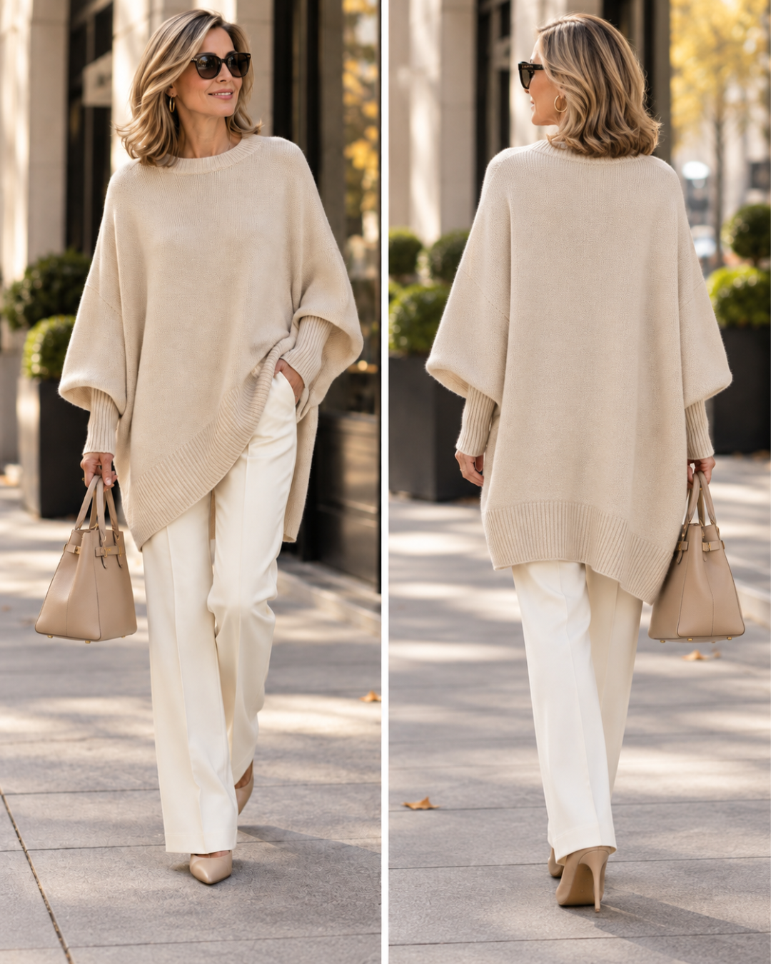Rosalba | Oversized Draped Wide-Neck Sweater