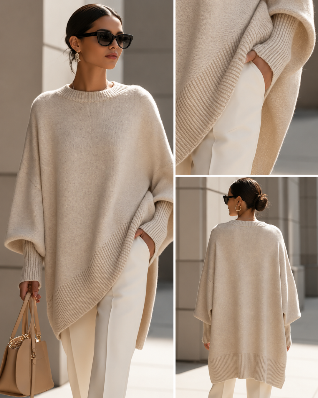 Rosalba | Oversized Draped Wide-Neck Sweater