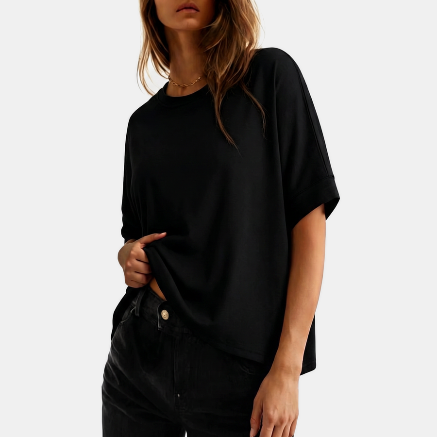 Women's Oversized Short Sleeve Dropped Shoulder T Shirt