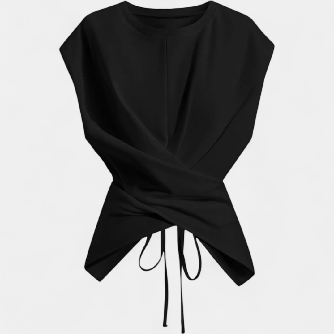 LISETTE™ – Crossover Tie-Hem Crop Top