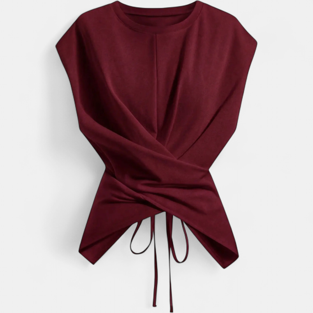 LISETTE™ – Crossover Tie-Hem Crop Top