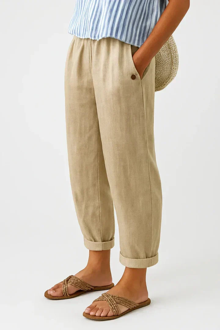Romina | Relaxed Tapered Pull On Trousers