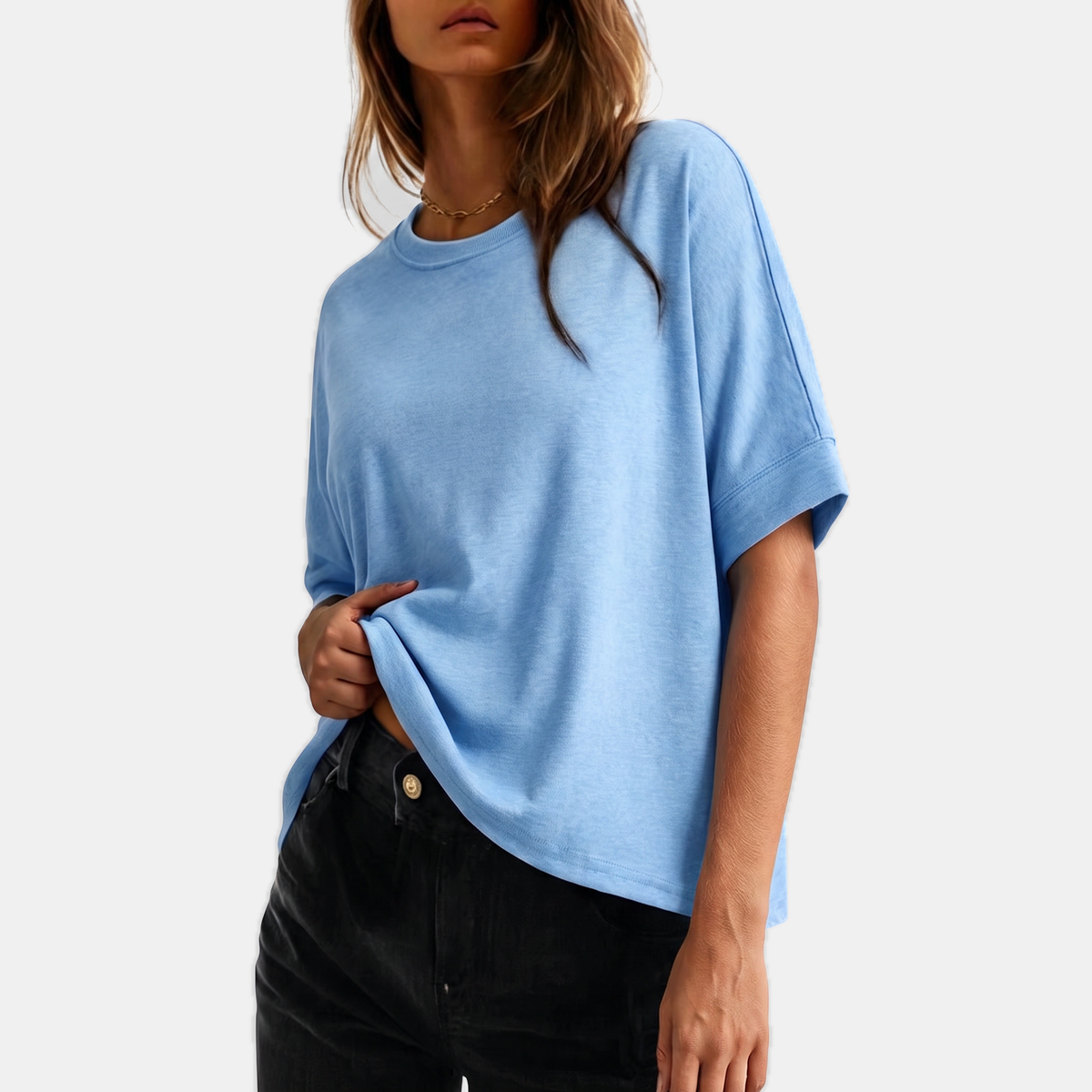 Women's Oversized Short Sleeve Dropped Shoulder T Shirt