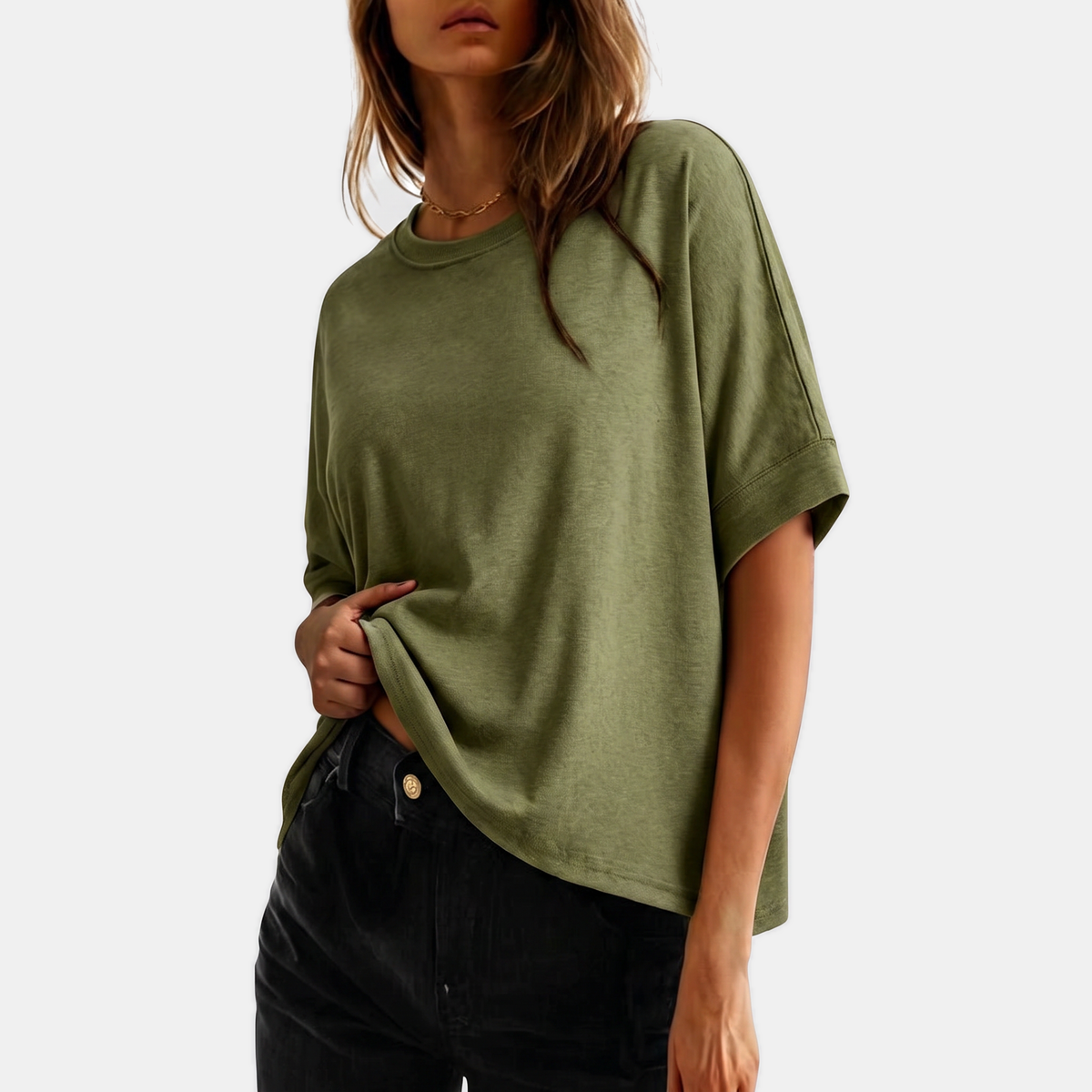 Women's Oversized Short Sleeve Dropped Shoulder T Shirt