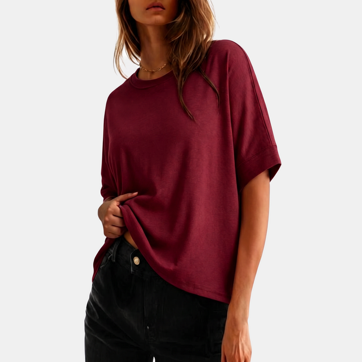 Women's Oversized Short Sleeve Dropped Shoulder T Shirt