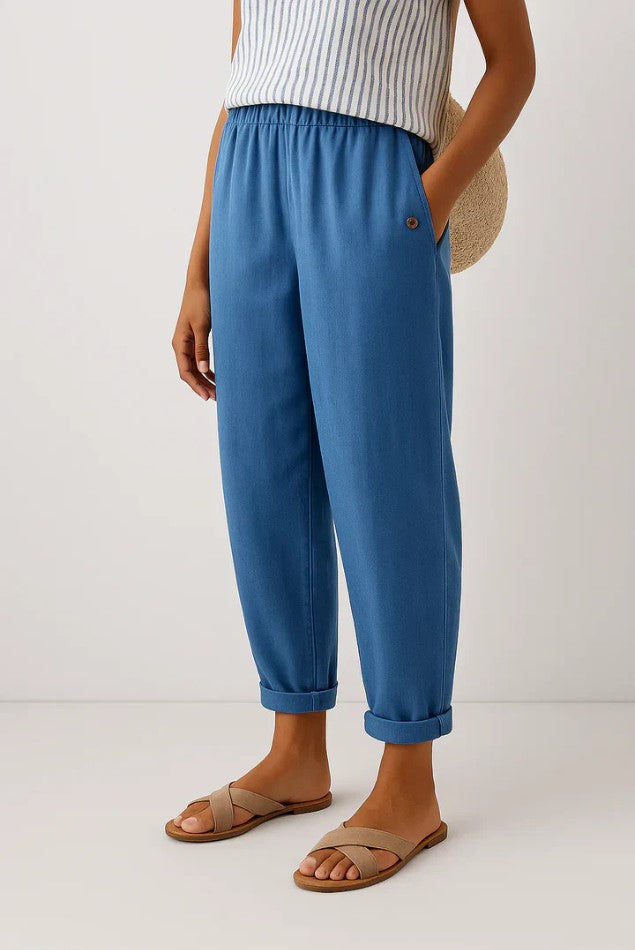 Romina | Relaxed Tapered Pull On Trousers