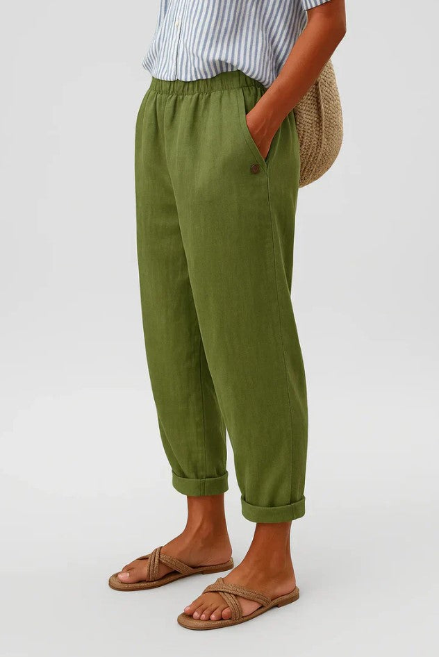 Romina | Relaxed Tapered Pull On Trousers