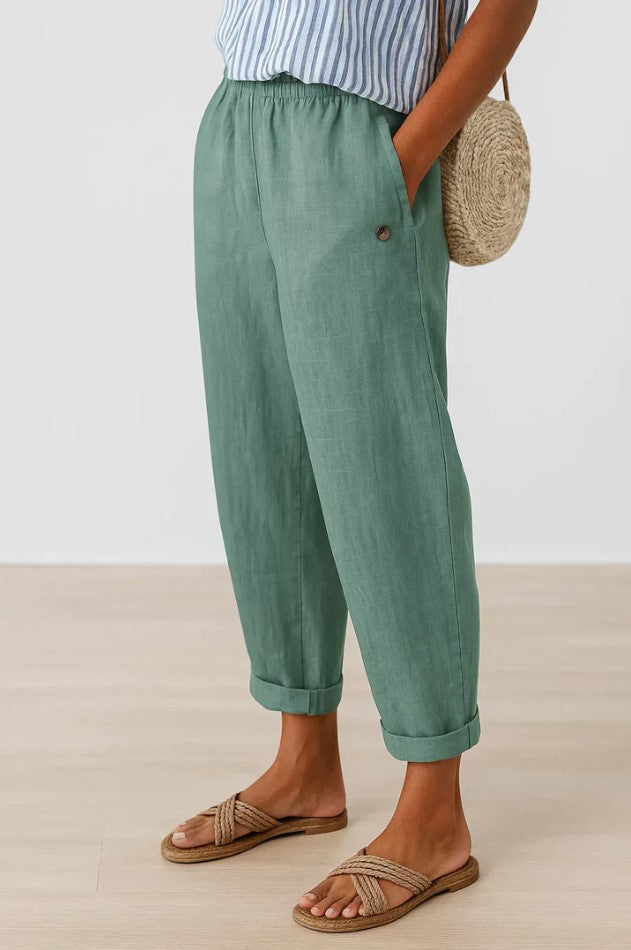 Romina | Relaxed Tapered Pull On Trousers