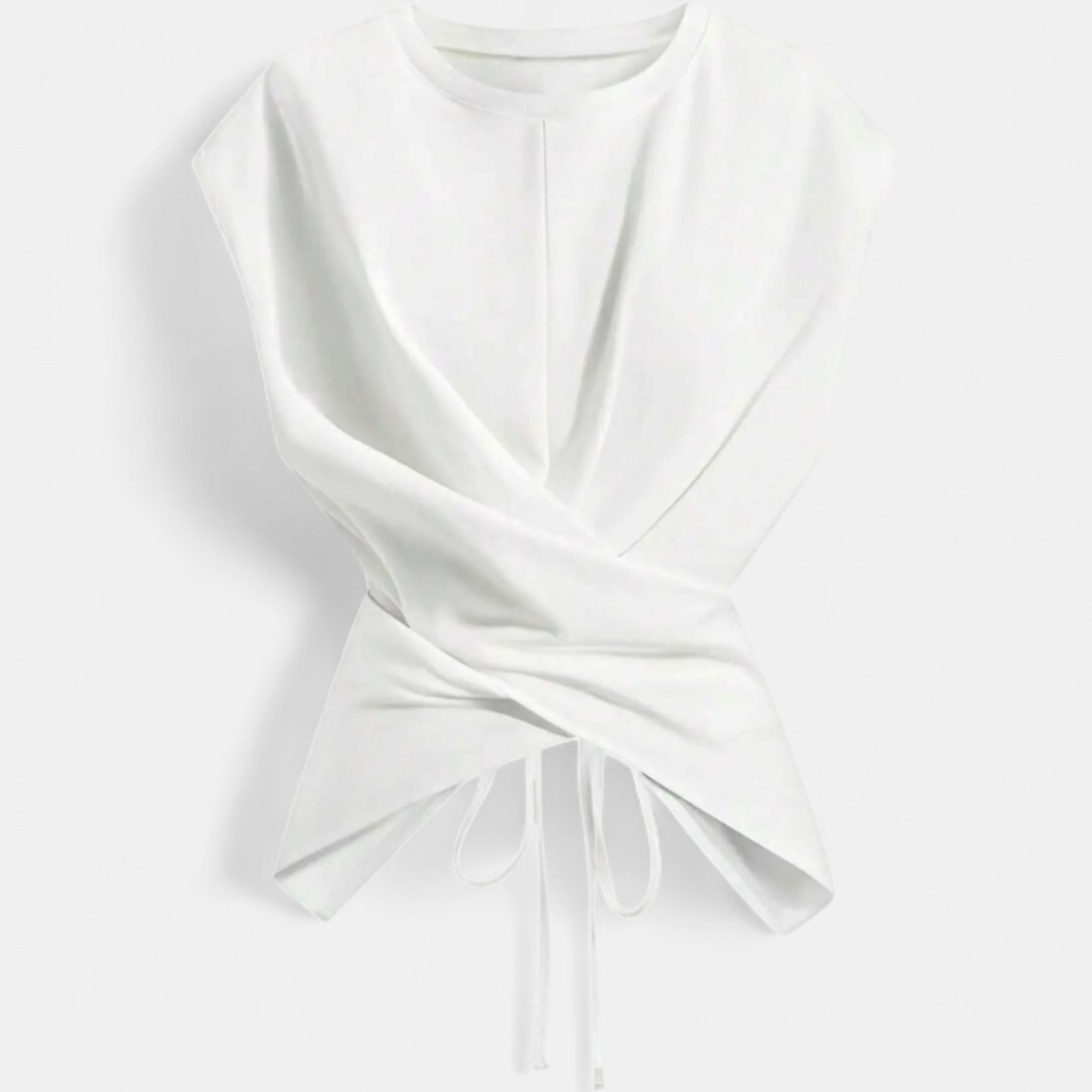 LISETTE™ – Crossover Tie-Hem Crop Top