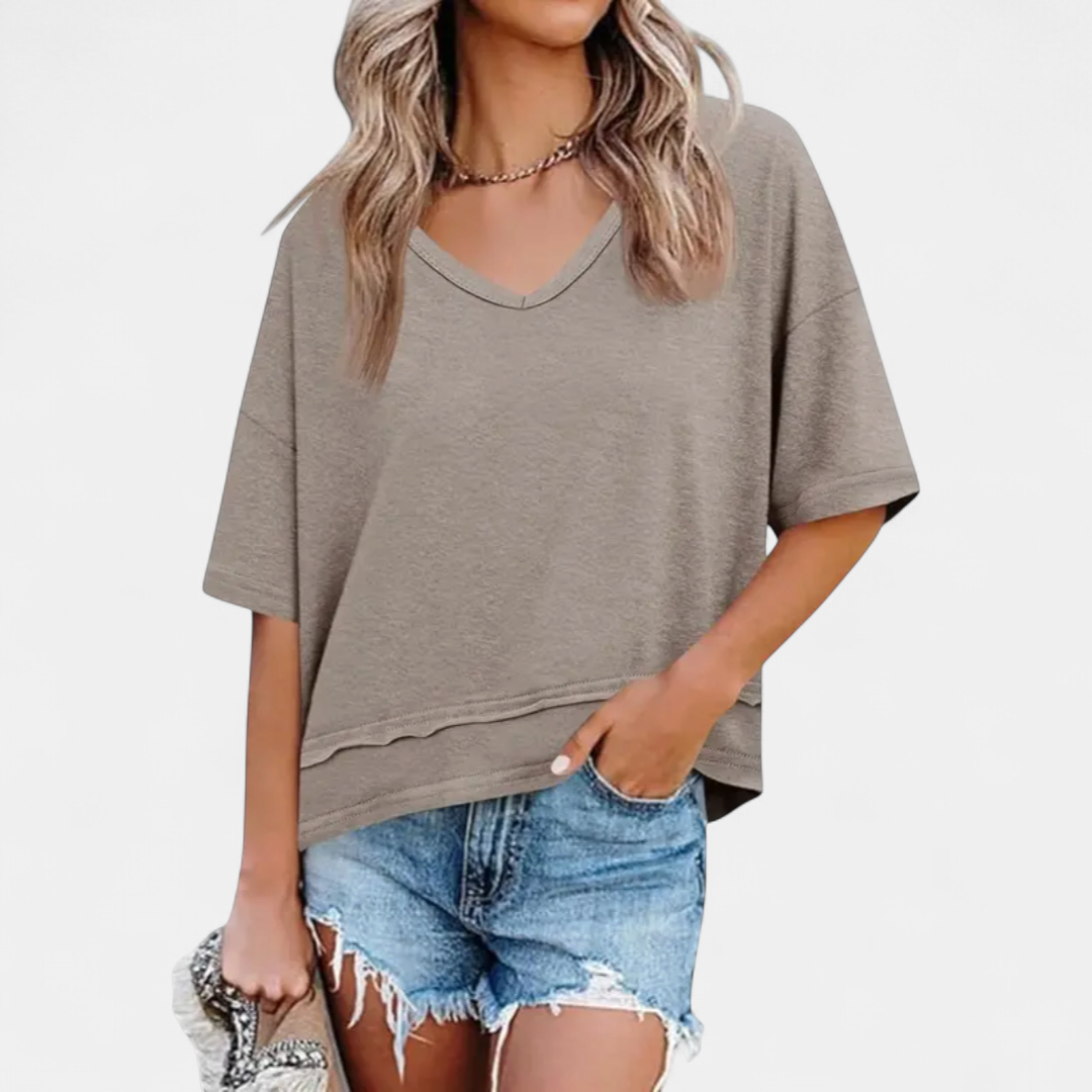 WINONA | Breezy V-Neck Loose Tee