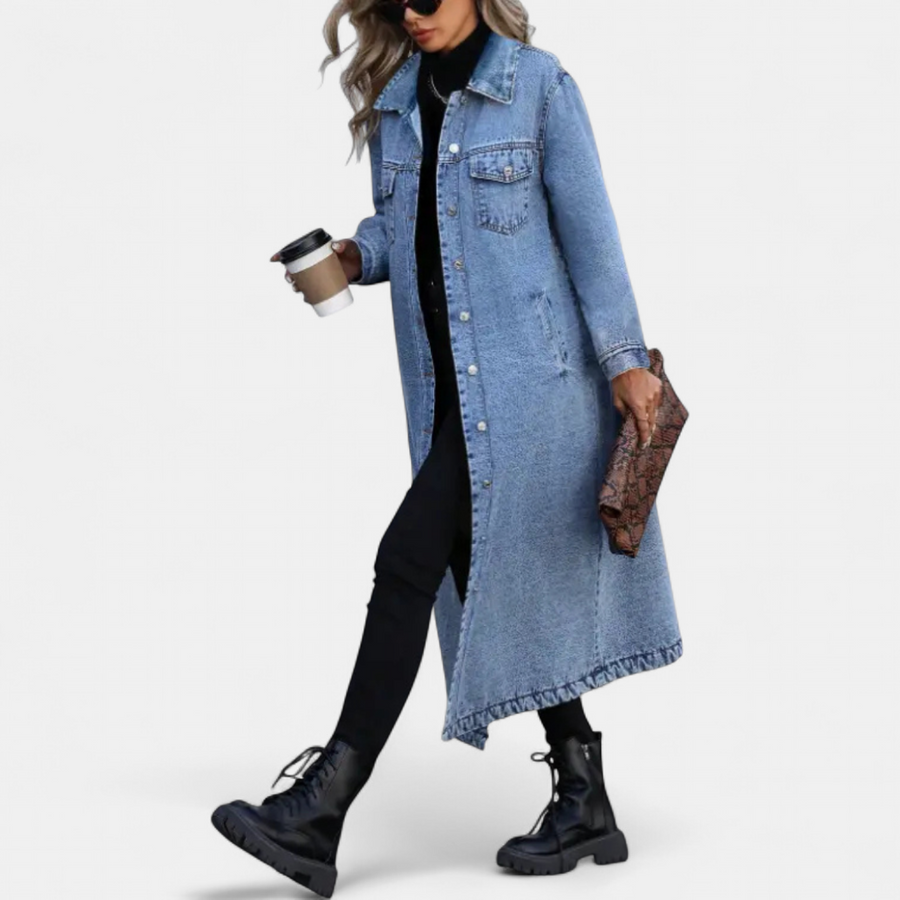 DENIM™ – Oversized Long Denim Coat