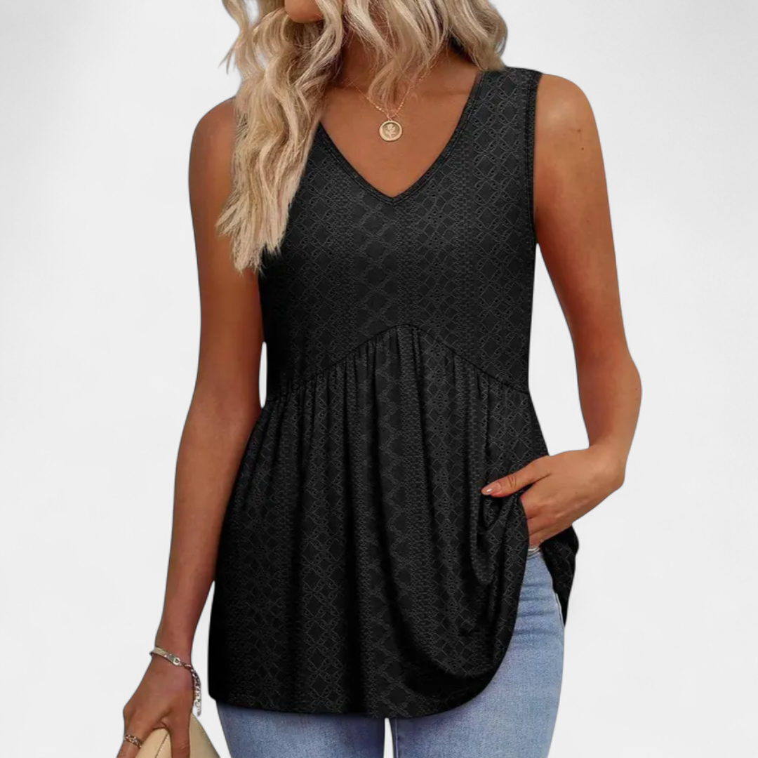 LUELLE | Printed Flowy Sleeveless Tank Top