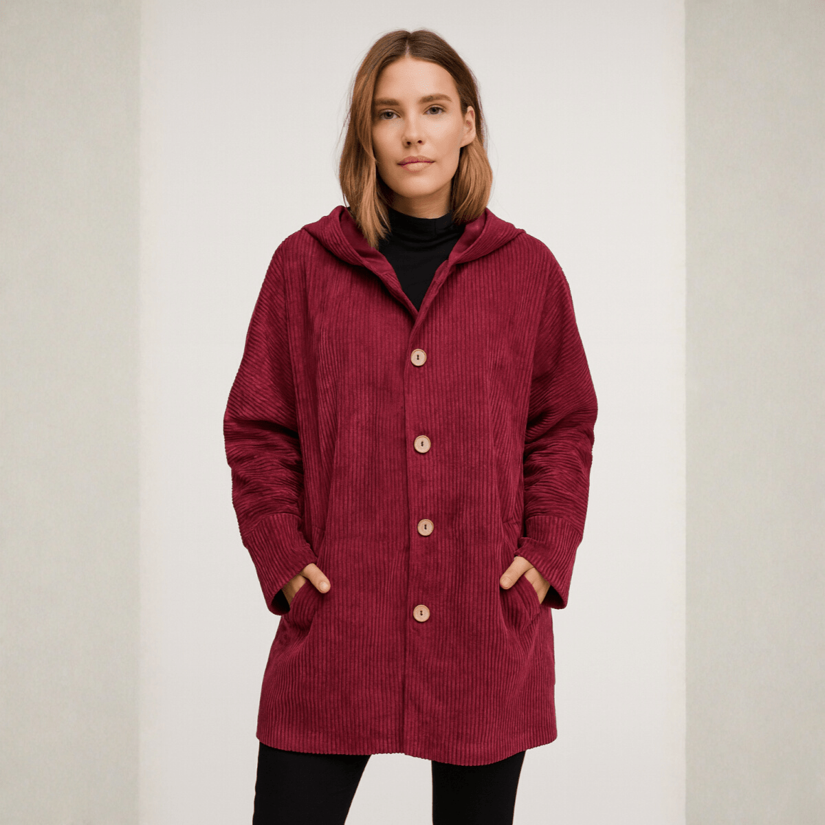 INDIE | CORDUROY HOODED JACKET