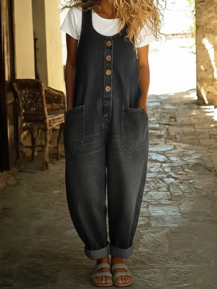 Ruth | Vintage Washed Denim Overalls